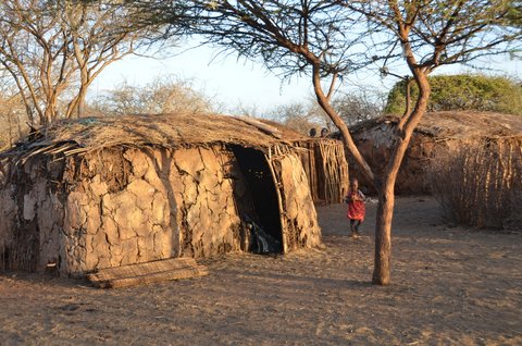 child in the maasai manyatta