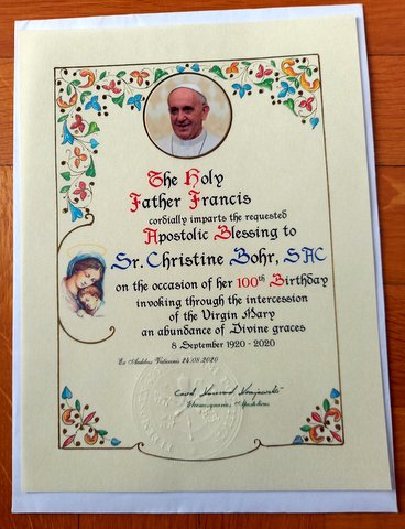 Papal blessing