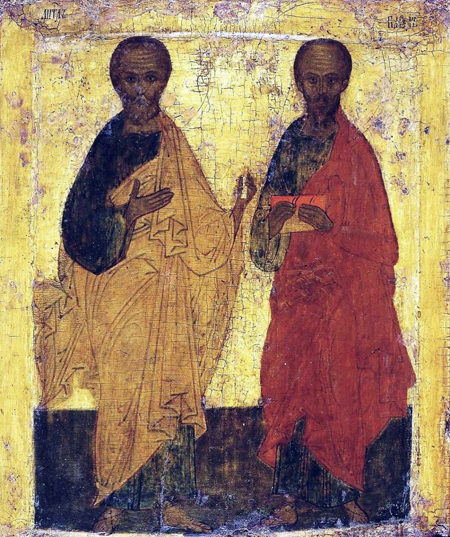 unknown artist apostles peter and paul russian 16th c