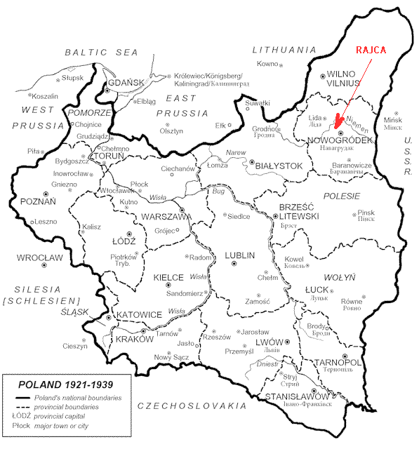 mapa pl 1921 1939