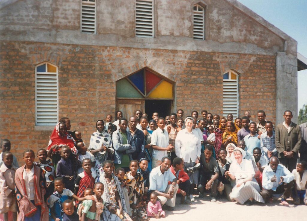 in front of Siuyu church during visit of Sr. Maria Knaus